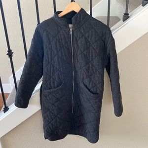Z Supply Catharina Quilted Zip Jacket- Onyx
